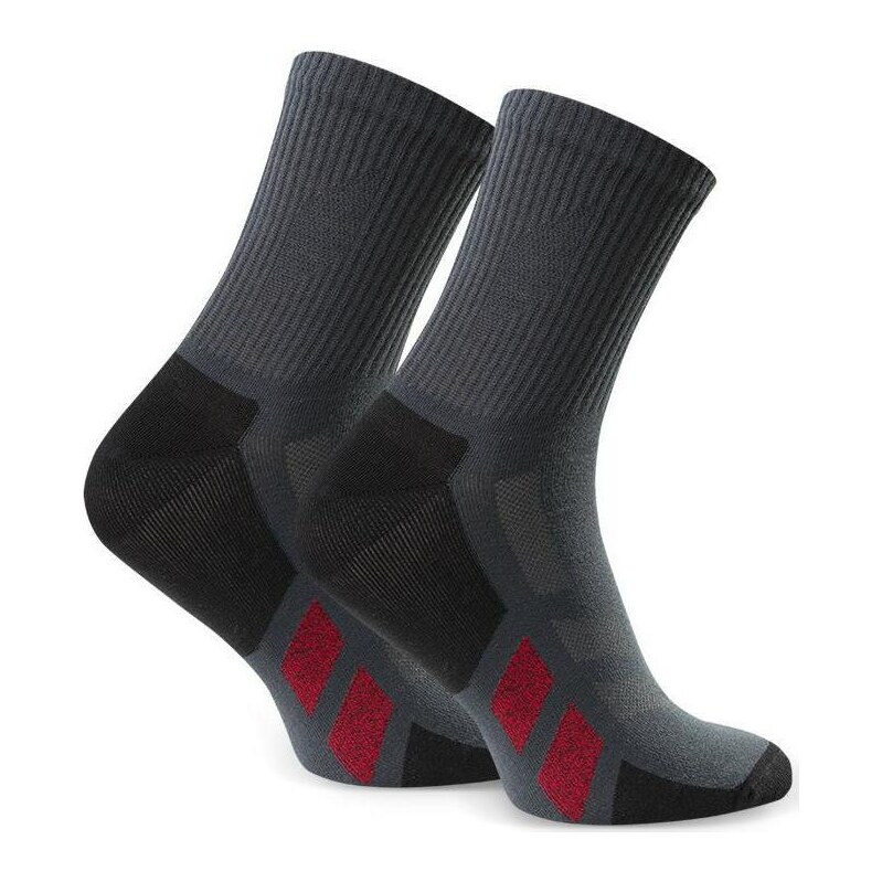 BASIC Tmavosivé pánske vysoké ponožky Art. 057 B393, GRAPHITE 61971483