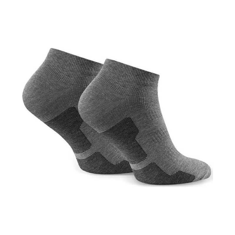 BASIC Tmavosivé melanž pánske športové členkové ponožky Art. 101 TB114 61971504