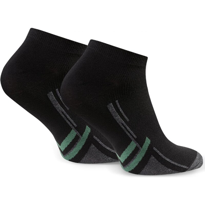 BASIC Čierne pánske športové členkové ponožky Art. 101 TB106, BLACK 61971505