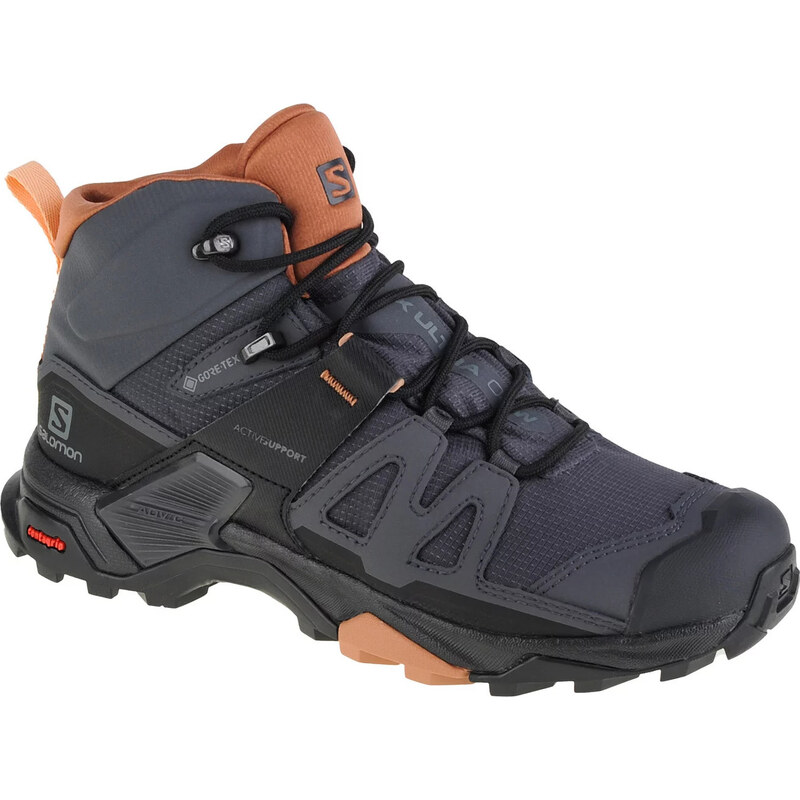 Tmavosivé outdoorové topánky Salomon X Ultra 4 Mid GTX W 412956 65151400