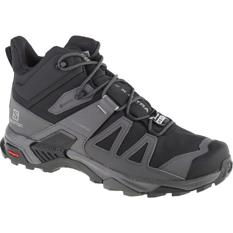 Čierne pánske outdoorové topánky Salomon X Ultra 4 Mid Wide GTX 412946 66043617
