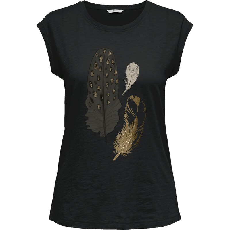 ONLY Tričko ONLBone zlatá / farby bahna / čierna / šedobiela 62203674