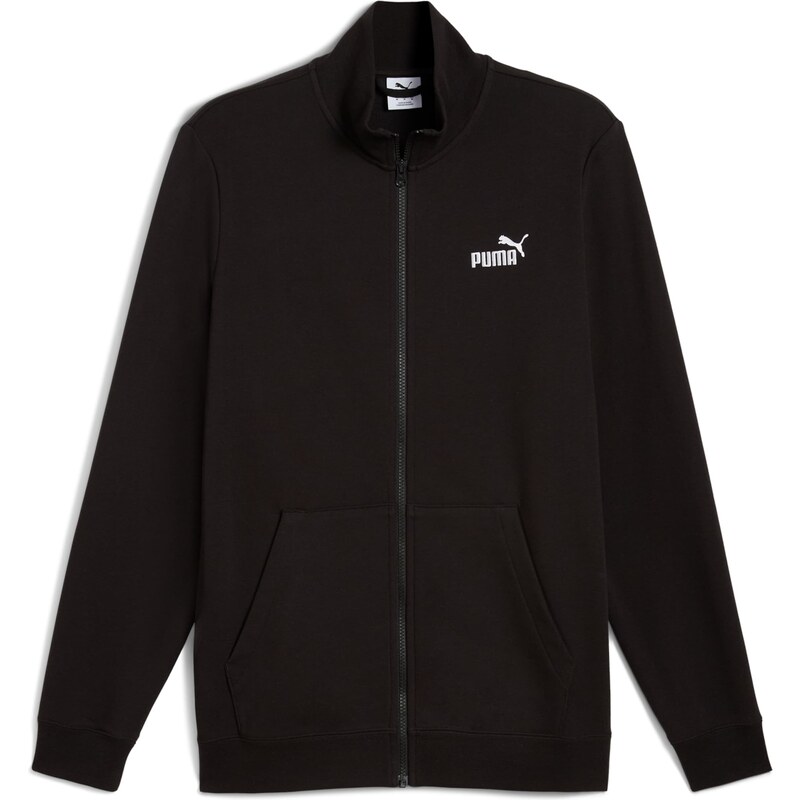 PUMA Športová mikina so zipsom Essentials No. 1 čierna / biela 61974464