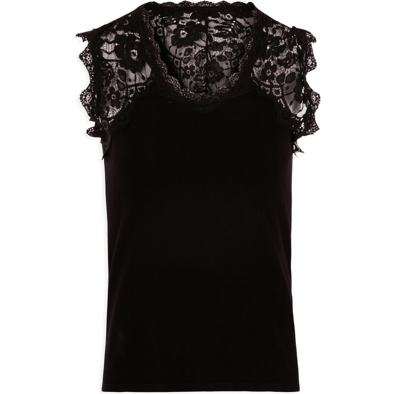 Morgan Vyšívaný top čierna 62164367