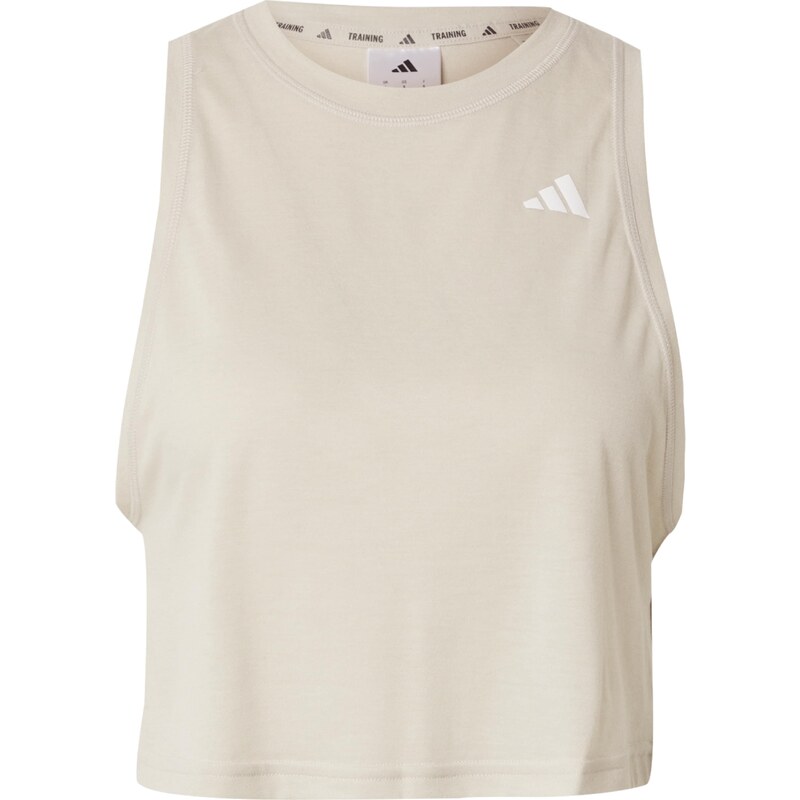 ADIDAS PERFORMANCE Športový top sivobéžová / biela 62750940