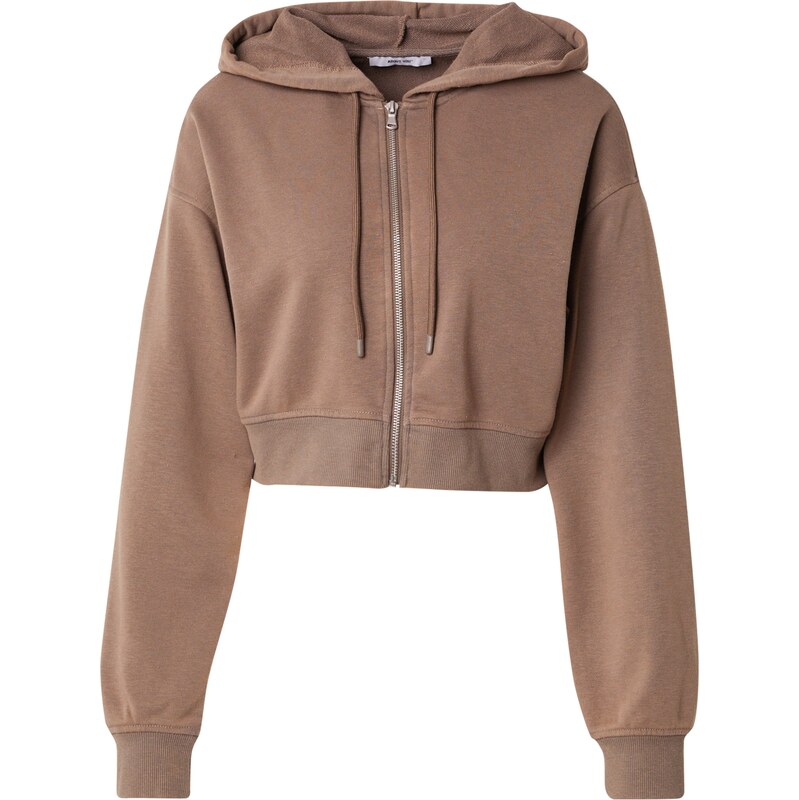 ABOUT YOU Tepláková bunda Jolin svetlohnedá 63154839