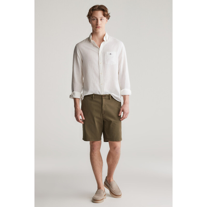 ŠORTKY GANT REG DOBBY CHINO SHORTS JUNIPER GREEN 61979775