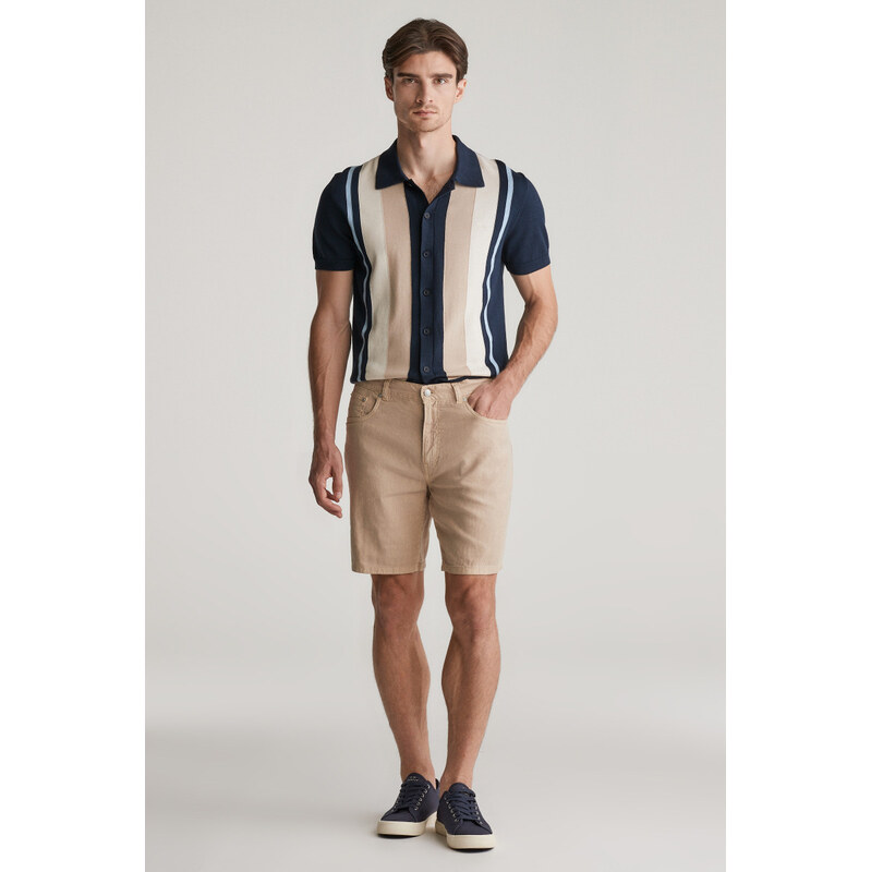 ŠORTKY GANT REG COT/LINEN JEANS SHORTS DRY SAND 61979774
