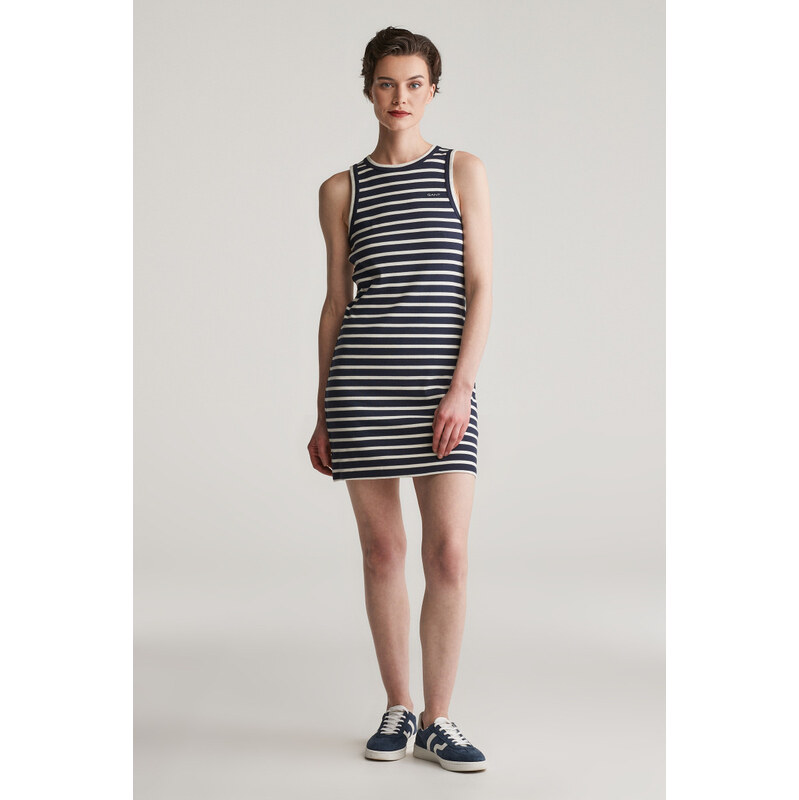 ŠATY GANT STRIPED TANK JERSEY DRESS EVENING BLUE 61979788