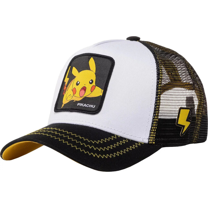 BASIC Bielo-čierna chlapčenská šiltovka Capslab Freegun Pokemon 61983173
