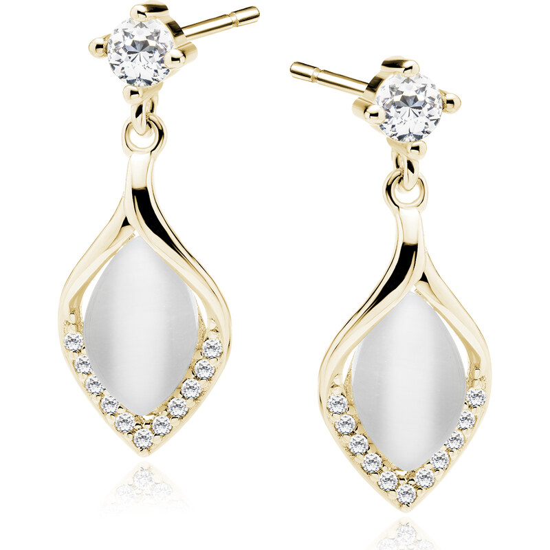 Olivie Svatební stříbrné náušnice GOLD 9414 65048817