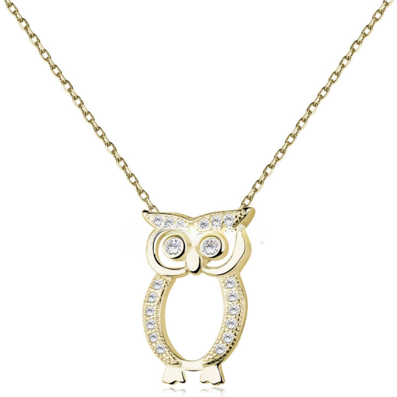 Olivie Stříbrný náhrdelník ZLATÁ SOVA 9417 64818307