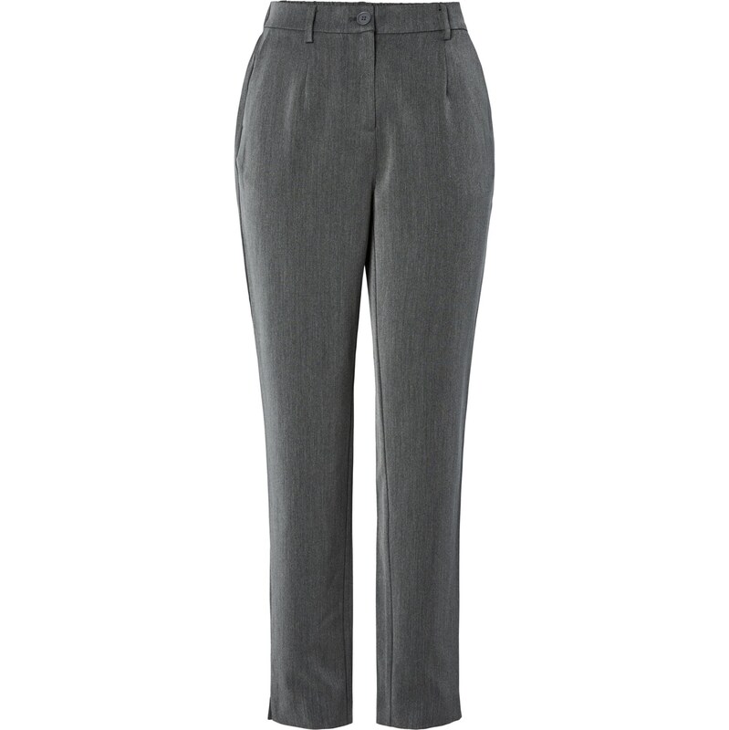 PIECES Plisované nohavice PCKamil grafitová 58989009