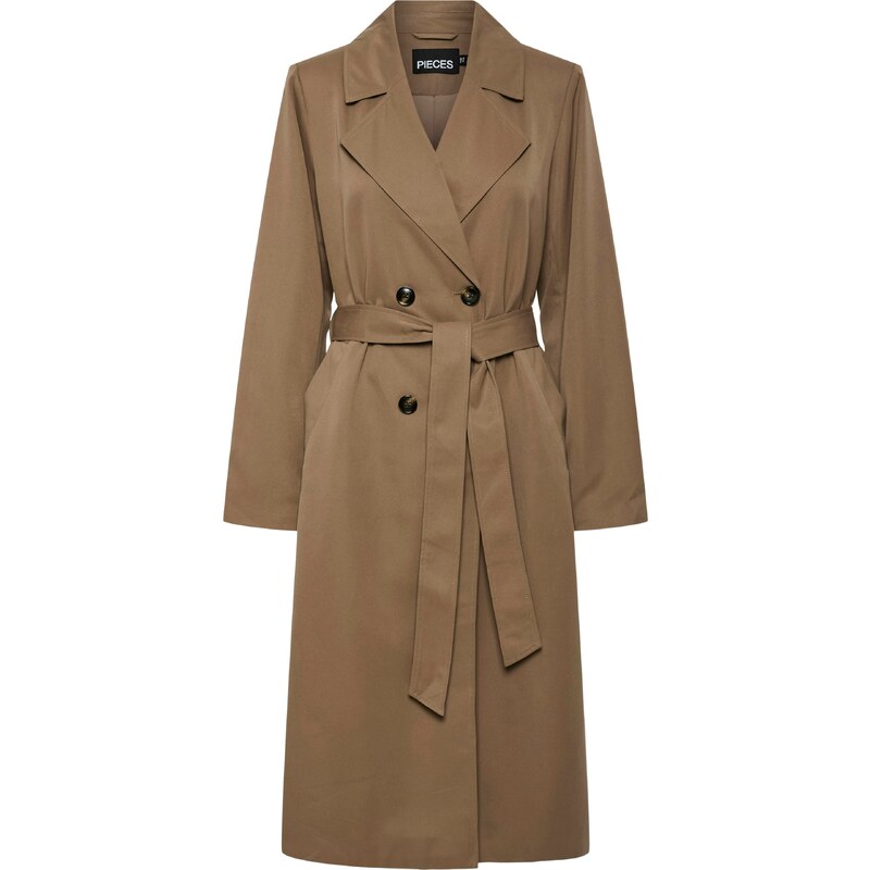 PIECES Prechodný kabát Scarlett hnedá 63154398