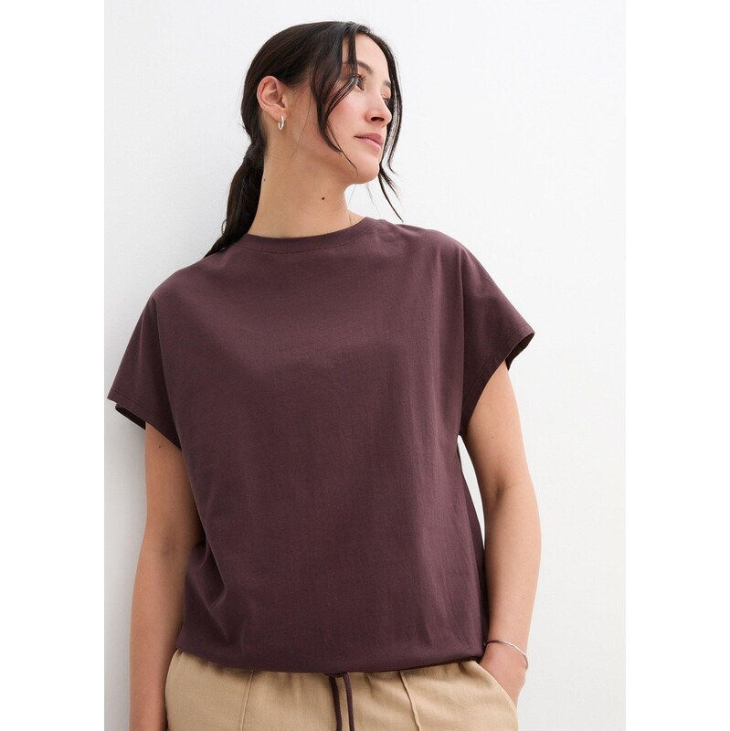 bonprix Tričko s detailom na zaviazanie na zakončení, krátky rukáv, 53691468