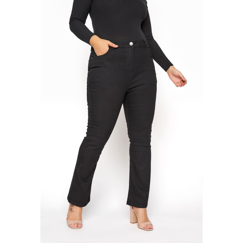 (veľ. 60) Elastické bootcut rifle Isla čierne 61987721