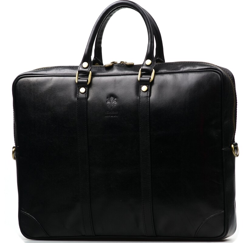 Blaire Kožená pracovná taška Gavin čierna 64987983