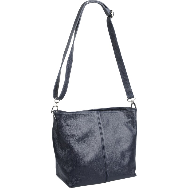 Modrá kožená talianska crossbody kabelka Prisca Blu Scura NovaKabelka 4136851