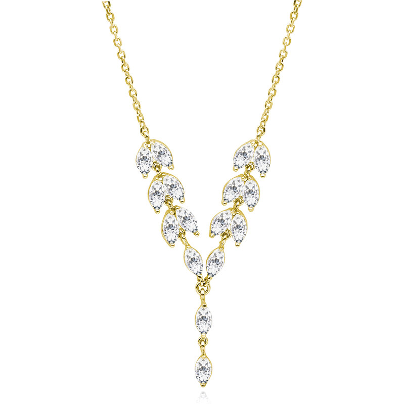 Olivie Strieborný svadobný náhrdelník GOLD 9420 62537638