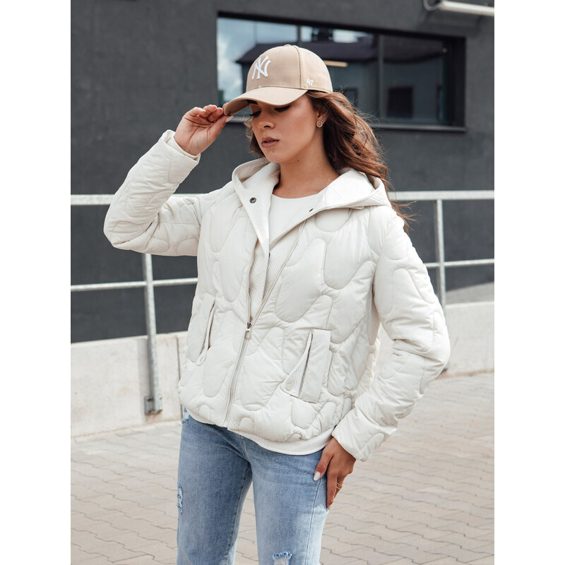 BASIC Dámska biela prešívaná bunda WINDGLAM TY4422 61995977