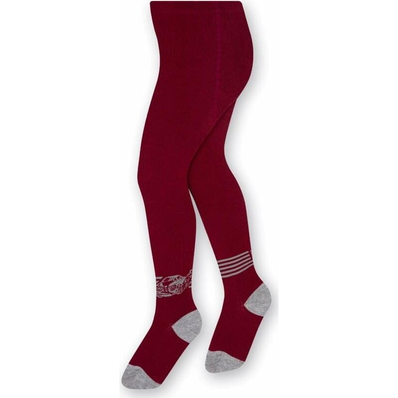 BASIC Vínové detské vzorované pančuchy Art.071 FJ130, CLARET 61996006