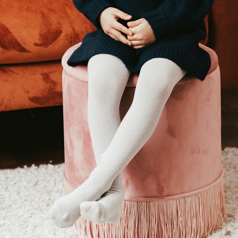 BASIC Svetlosivé dievčenské pančuchy Art.102 PG013, LIGHT GREY 61996007