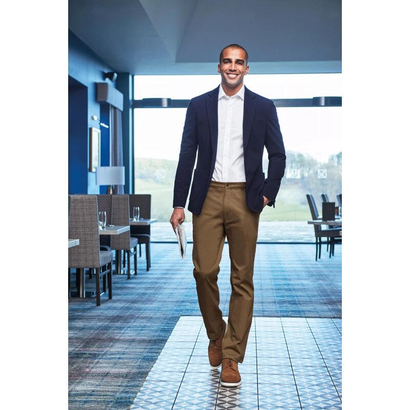 Pánske elastické Chino Leo Classic fit Brook Taverner - Nezakončená 65213176