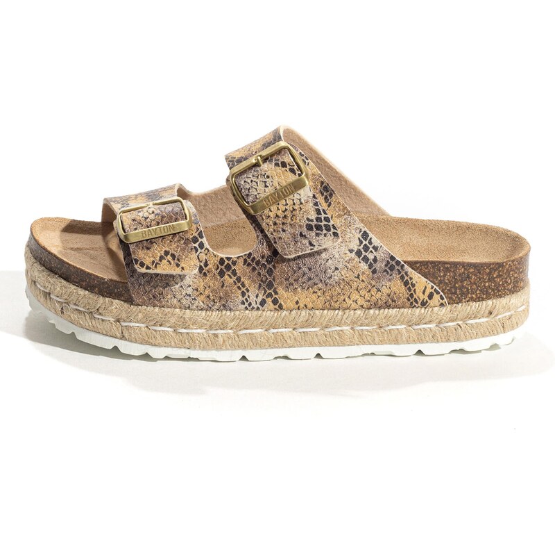 Bayton Šľapky Olympe béžová / piesková / sivá / čierna 62239593