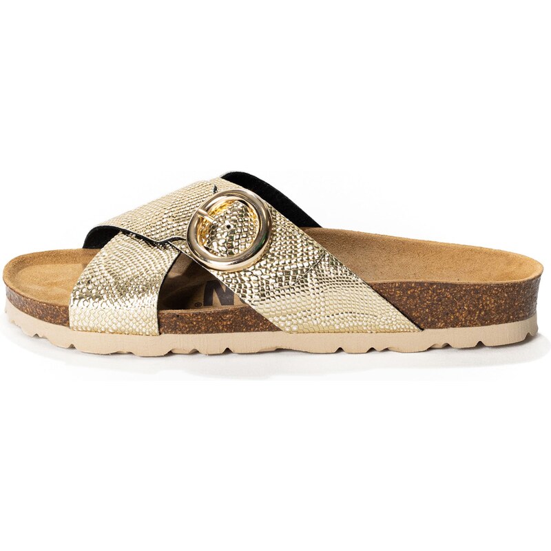 Bayton Šľapky hnedá / zlatá 62239647