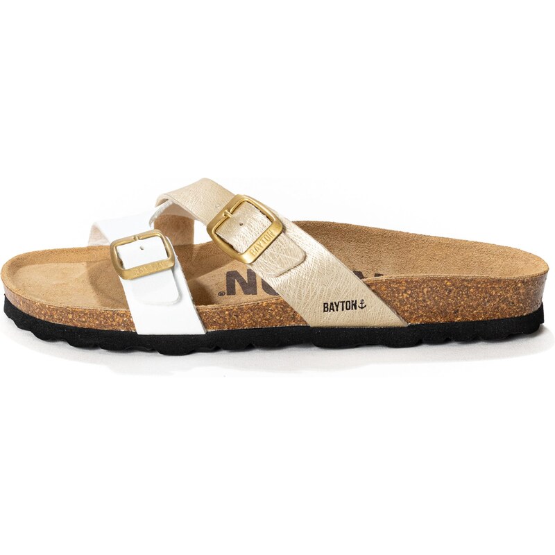 Bayton Šľapky CLEO piesková / svetlohnedá / biela 62239645