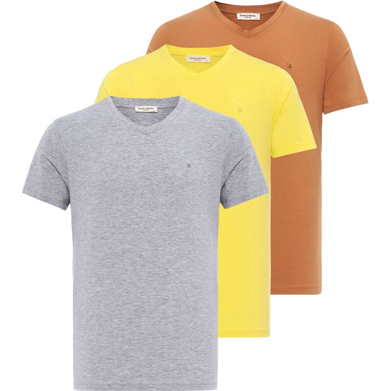 Anou Anou Tričko hnedá / žltá / sivá 62217071