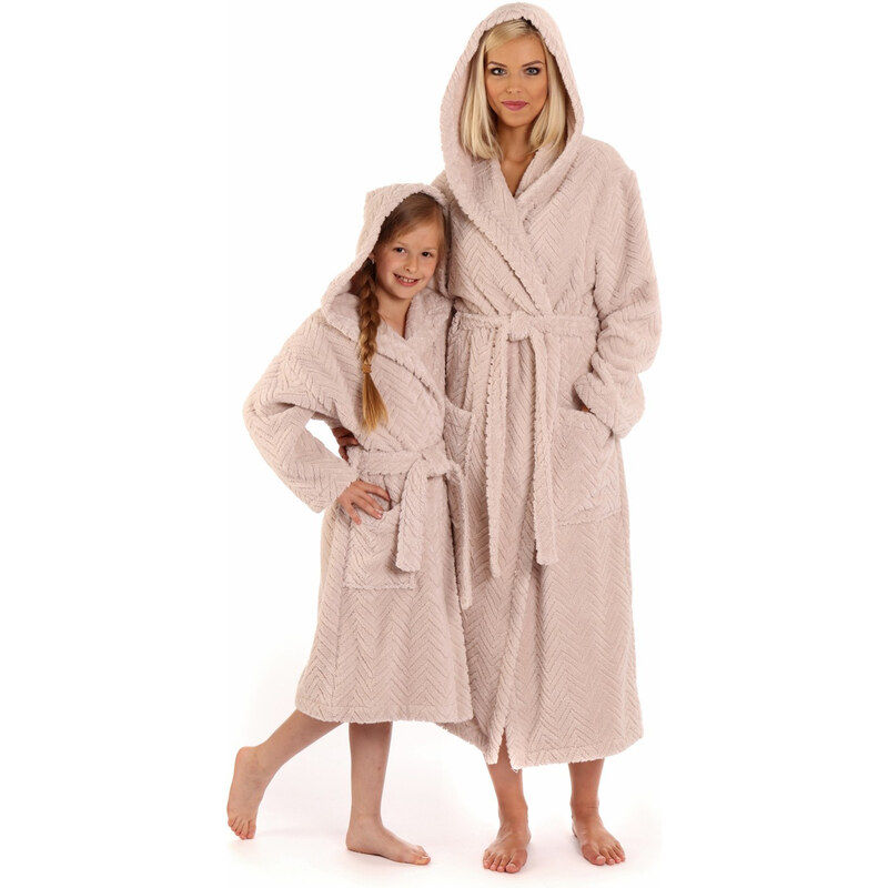 Dámsky župan Athena s kapucňou 3116 8251 Hazelnut - Vestis 61998665