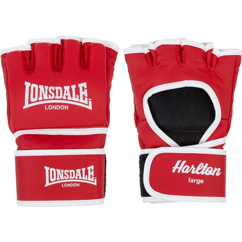 LONSDALE Športové rukavice Harlton červená / biela 65644573