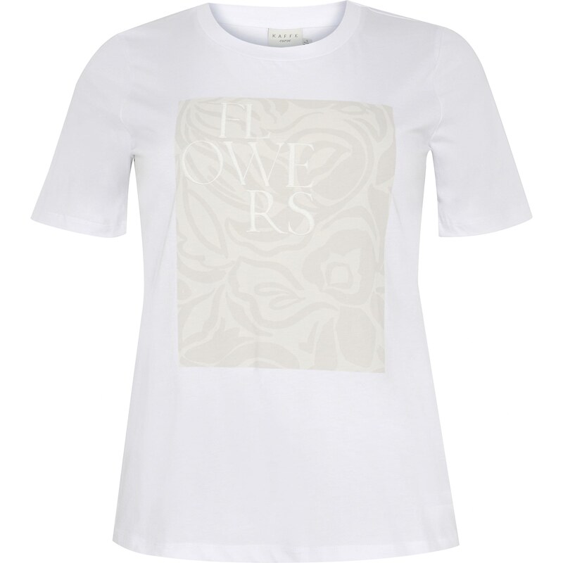 KAFFE CURVE Tričko KC Rie nebielená / biela 62224980