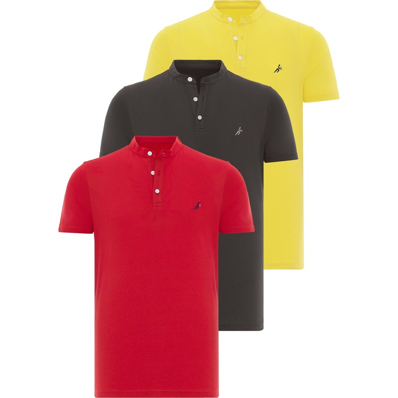 Moxx Paris Tričko žltá / tmavosivá / jasne červená 62053411