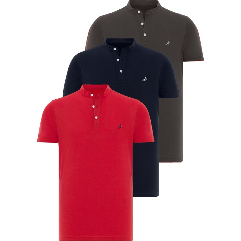 Moxx Paris Tričko námornícka modrá / antracitová / jasne červená 62053415