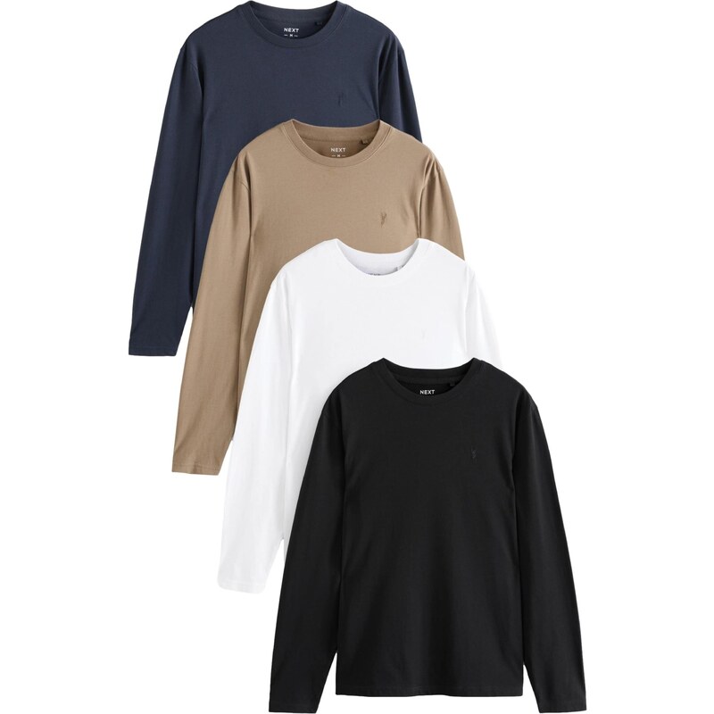 Next Tričko tmavobéžová / tmavomodrá / čierna / biela 62111282