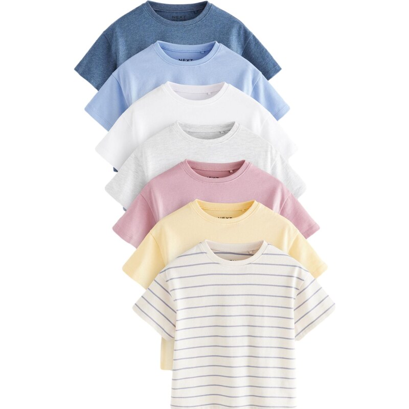 Next Tričko zafírová / svetlomodrá / tmavoružová / biela 62368513