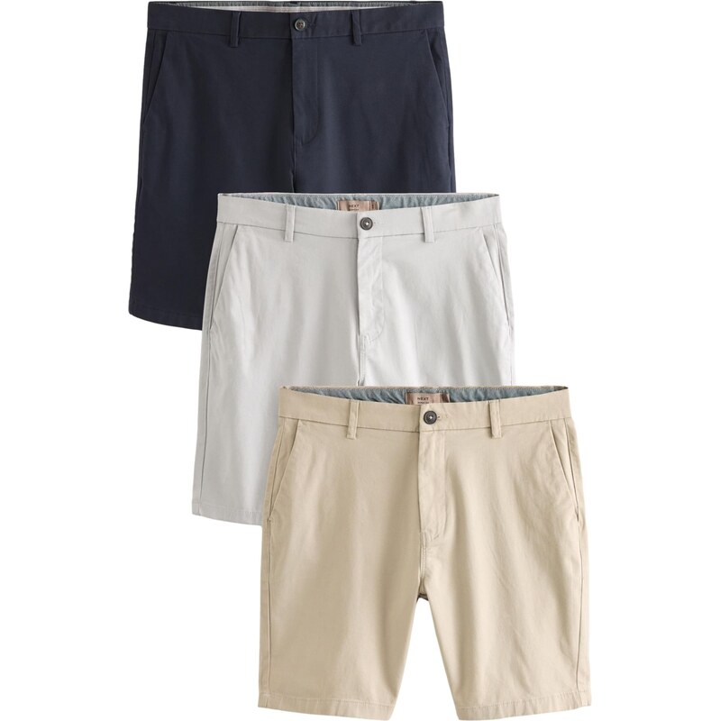 Next Chino nohavice béžová / námornícka modrá / šedobiela 62115511