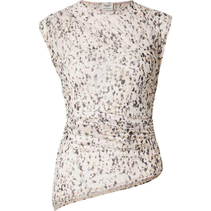 Abercrombie & Fitch Top žltohnedá / nebielená / tmavohnedá / tmavosivá 63157294
