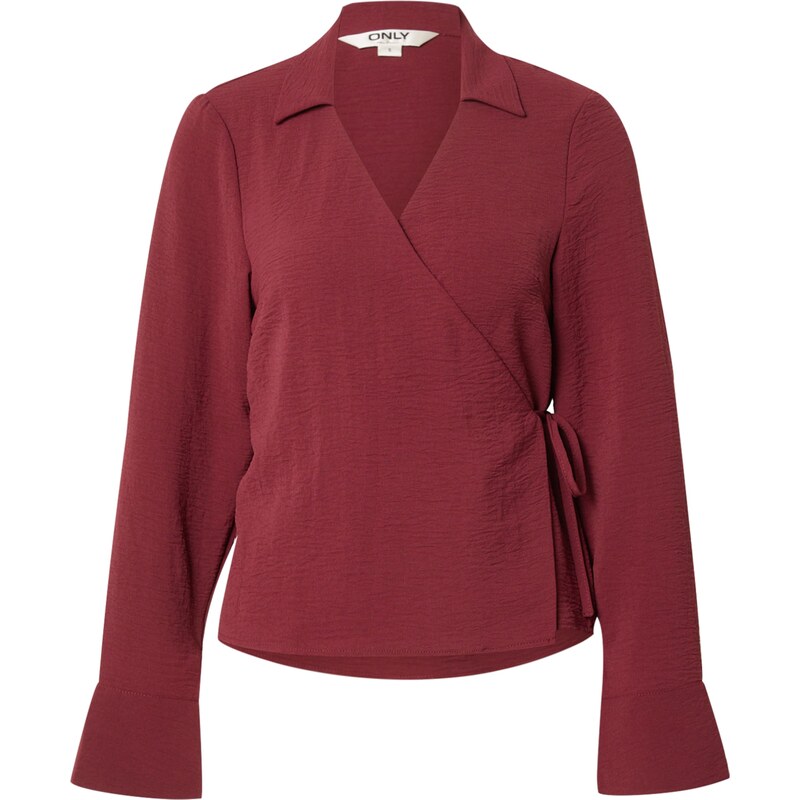 ONLY Blúzka ONLMETTE vínovo červená 62395869