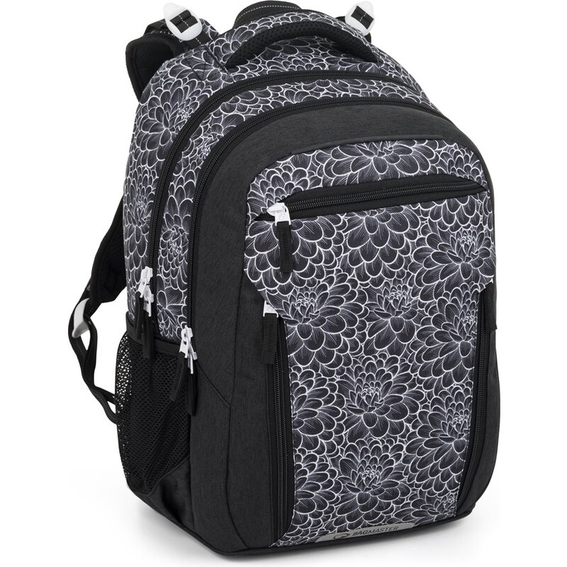 Bagmaster PORTO 25 A školský batoh – čierno-biely 65544637