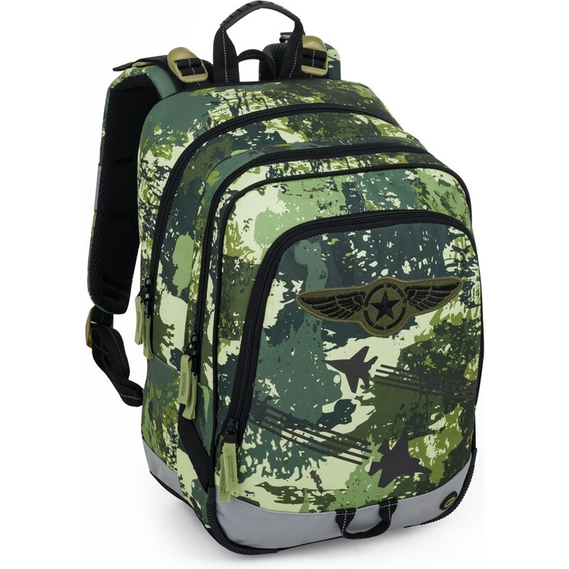 Bagmaster ALFA 25 B školský trojkomorový batoh – stíhačky 63581016