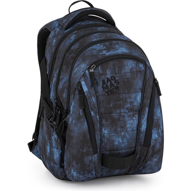 Bagmaster BAG 25 B študentský batoh – čierno-modrý 63581008