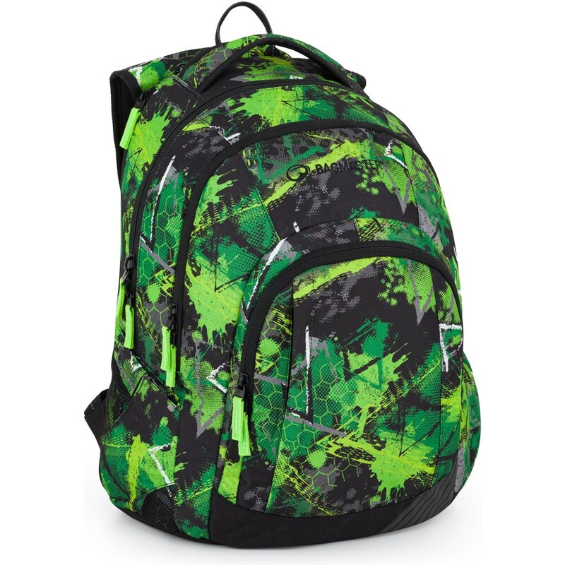 Bagmaster LINCOLN 25 A študentský batoh – zeleno-čierny 63580964
