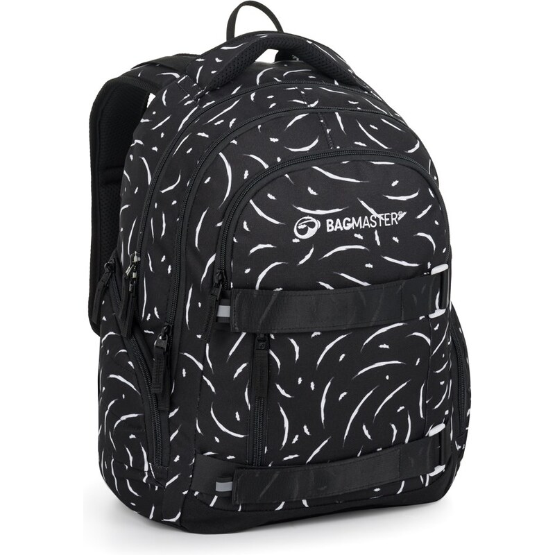 Bagmaster NOMAD 25 A študentský batoh – čierno-biely 63581014