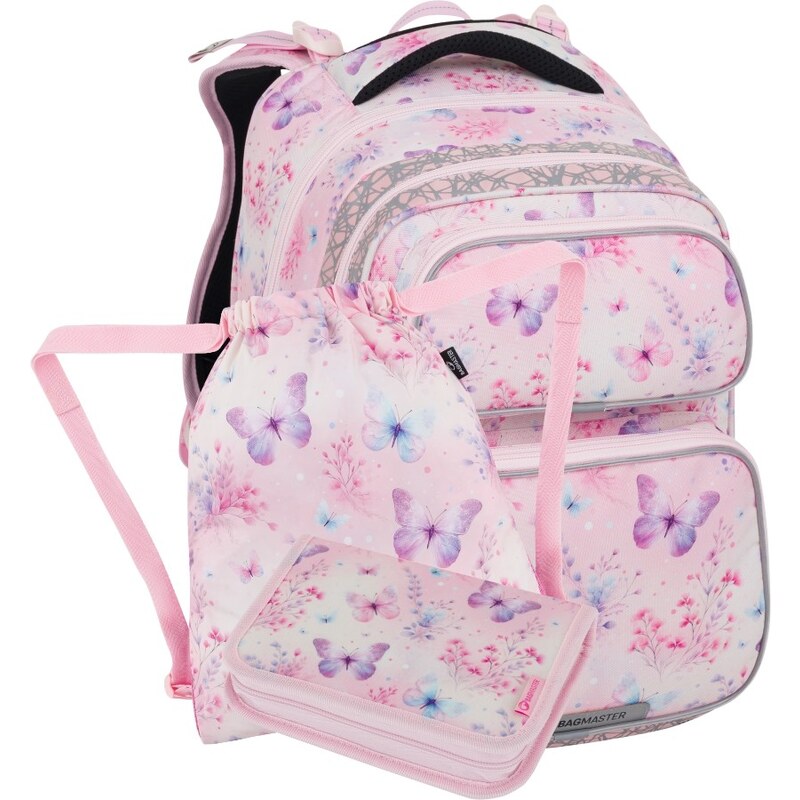 Bagmaster DOPI 25 A malý školský set pre prváčikov – motýliky 63475234