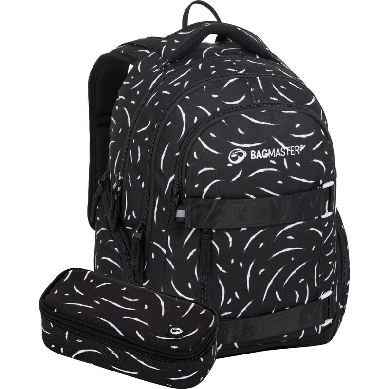 Bagmaster NOMAD 25 A študentský set – čierno-biely 63475284