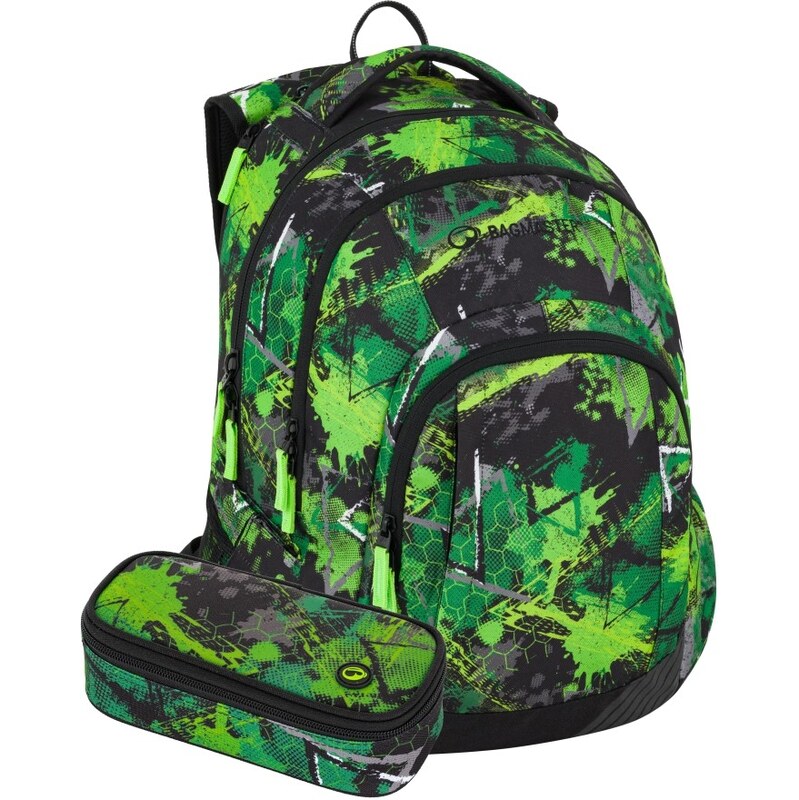 Bagmaster LINCOLN 25 A študentský set – zeleno-čierny 63475268