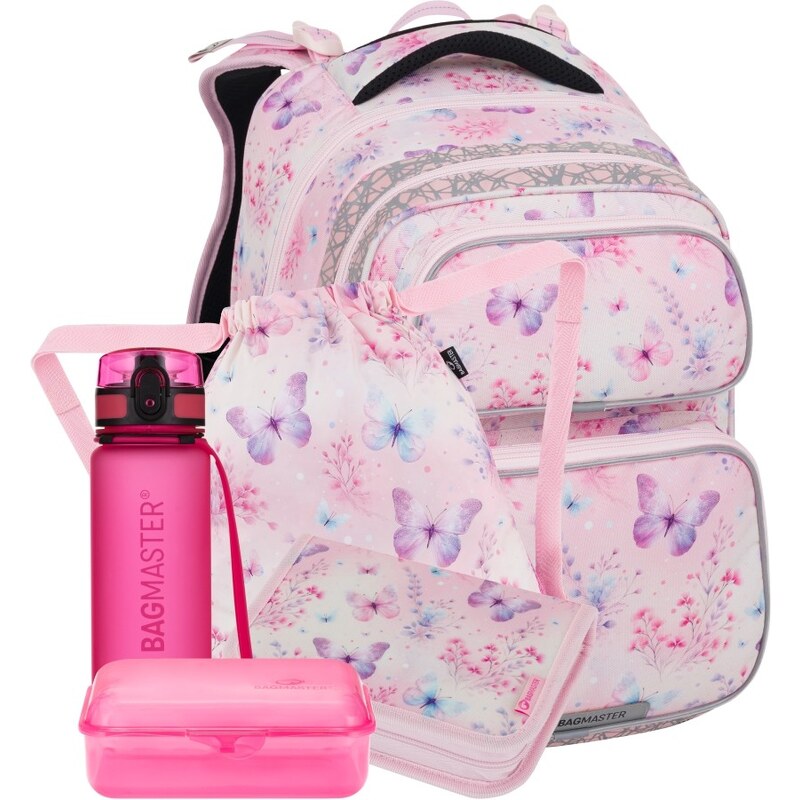 Bagmaster DOPI 25 A veľký školský set pre prváčikov – motýliky 63475178
